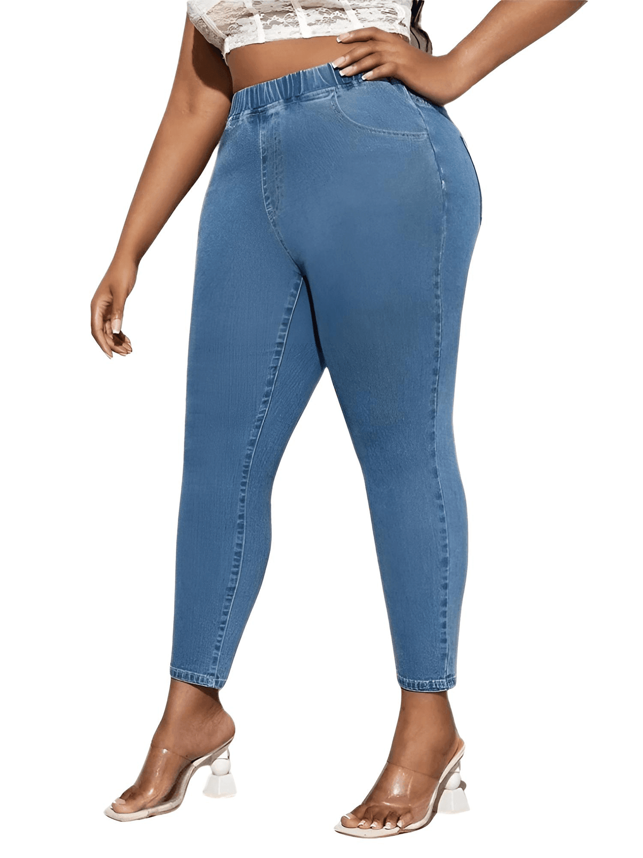 Plus Size Jeans for Women - High Waist Stretchy Full Length Skinny Jeans Up to 8XL! -, Jeans , Drestiny , 4XL, 5XL, 6XL, 7XL, 8XL, Australia, Black, Canada, Casual Pants, Dark Blue, FR, Jeans, Light Blue, New Zealand, United Kingdom, United States, XL, XXL, XXXL , Drestiny , www.shopdrestiny.com