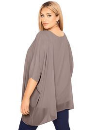 Thumbnail for Plus Size Loose Batwing Sleeve Elegant Tunic Top - Up to 8XL! -, Blouses , Drestiny , 4XL, 5XL, 6XL, 7XL, 8XL, Australia, Blouses, Brown, Casual Shirts, Dress Shirts, Khaki, L, New Zealand, Short Sleeves, Sienna, United Kingdom, United States, XL, XXL, XXXL , Drestiny , www.shopdrestiny.com