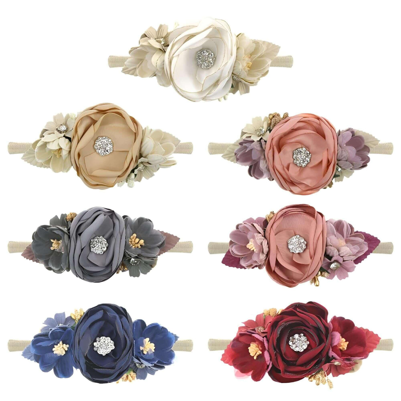 Premium Princess Floral Headbands -, Headbands , Drestiny , Australia, Beige, Blue, Brown, Canada, Champagne, Dark Blue, Dark Grey, FR, Girls, Gold, Green, Grey, Headbands, Ivory, Light Blue, Light Brown, Light Grey, New Zealand, Olive Green, Pink, Purple, Royal Blue, Silver, Sky Blue, TD, Teal, United Kingdom, United States, White, Yellow , Drestiny , www.shopdrestiny.com