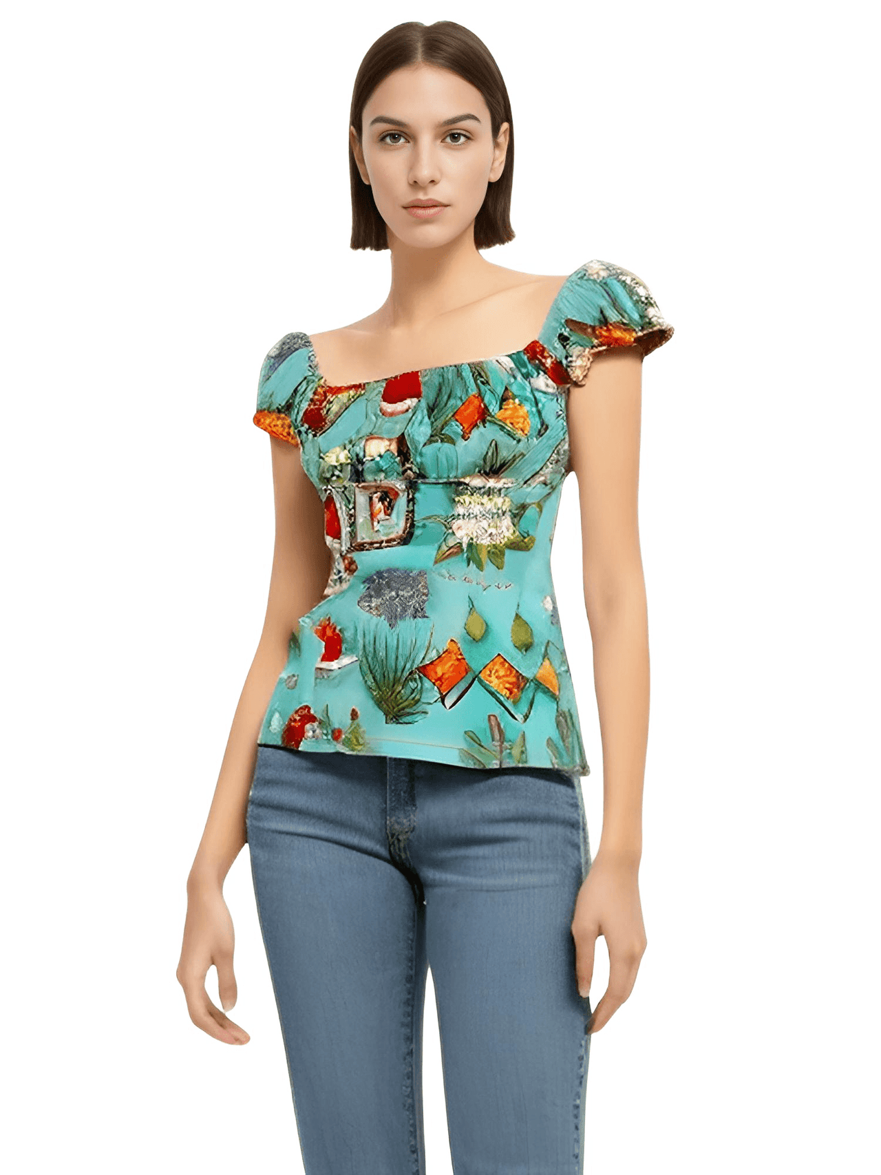 Puff Sleeve Retro Tops For Women -, Shirts & Tops , Drestiny , Australia, Black, Blouses, Blue, Brown, Canada, Casual Shirts, Deep Pink, Gender_Women, Green, L, M, New Zealand, Pink, Purple, Red, S, Short Sleeves, T-Shirts, United Kingdom, United States, White, XL, XXL, Yellow , Drestiny , www.shopdrestiny.com