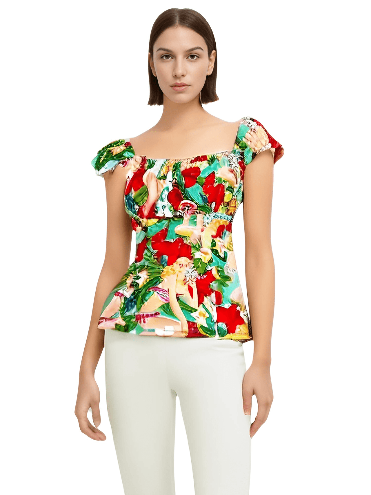 Puff Sleeve Retro Tops For Women -, Shirts & Tops , Drestiny , Australia, Black, Blouses, Blue, Brown, Canada, Casual Shirts, Deep Pink, Gender_Women, Green, L, M, New Zealand, Pink, Purple, Red, S, Short Sleeves, T-Shirts, United Kingdom, United States, White, XL, XXL, Yellow , Drestiny , www.shopdrestiny.com