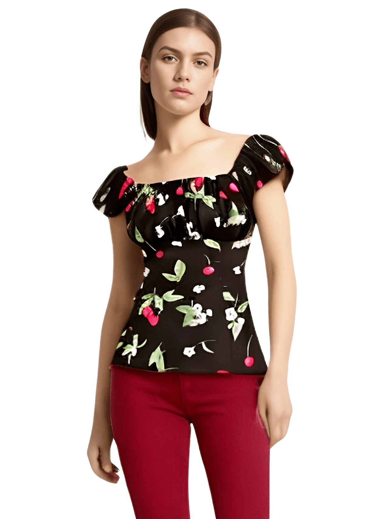 Puff Sleeve Retro Tops For Women -, Shirts & Tops , Drestiny , Australia, Black, Blouses, Blue, Brown, Canada, Casual Shirts, Deep Pink, Gender_Women, Green, L, M, New Zealand, Pink, Purple, Red, S, Short Sleeves, T-Shirts, United Kingdom, United States, White, XL, XXL, Yellow , Drestiny , www.shopdrestiny.com