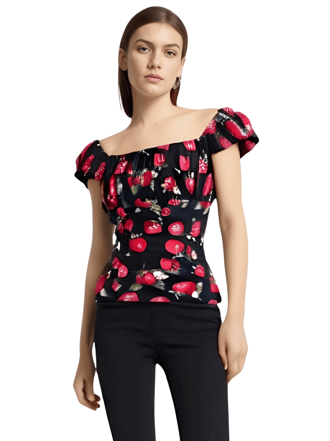 Puff Sleeve Retro Tops For Women -, Shirts & Tops , Drestiny , Australia, Black, Blouses, Blue, Brown, Canada, Casual Shirts, Deep Pink, Gender_Women, Green, L, M, New Zealand, Pink, Purple, Red, S, Short Sleeves, T-Shirts, United Kingdom, United States, White, XL, XXL, Yellow , Drestiny , www.shopdrestiny.com