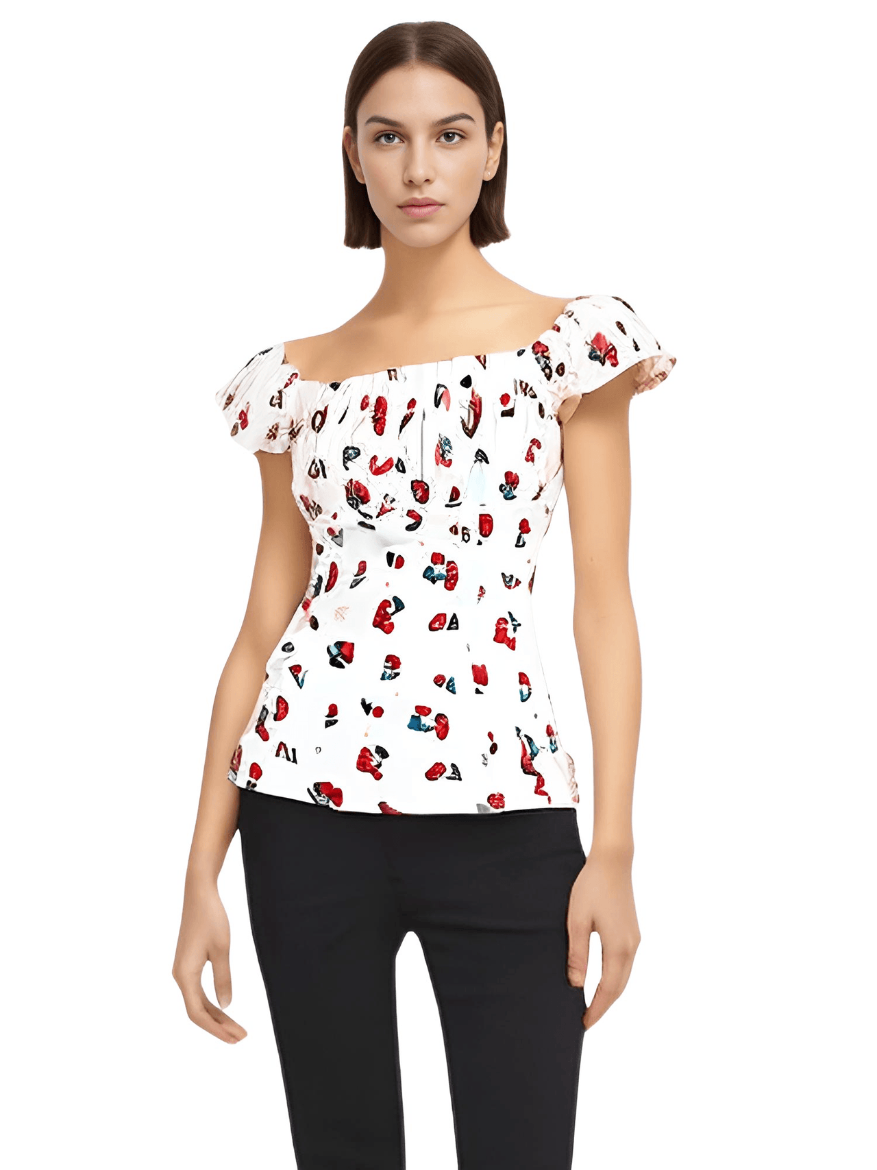 Puff Sleeve Retro Tops For Women -, Shirts & Tops , Drestiny , Australia, Black, Blouses, Blue, Brown, Canada, Casual Shirts, Deep Pink, Gender_Women, Green, L, M, New Zealand, Pink, Purple, Red, S, Short Sleeves, T-Shirts, United Kingdom, United States, White, XL, XXL, Yellow , Drestiny , www.shopdrestiny.com