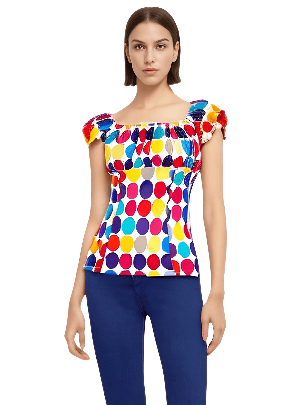 Puff Sleeve Retro Tops For Women -, Shirts & Tops , Drestiny , Australia, Black, Blouses, Blue, Brown, Canada, Casual Shirts, Deep Pink, Gender_Women, Green, L, M, New Zealand, Pink, Purple, Red, S, Short Sleeves, T-Shirts, United Kingdom, United States, White, XL, XXL, Yellow , Drestiny , www.shopdrestiny.com