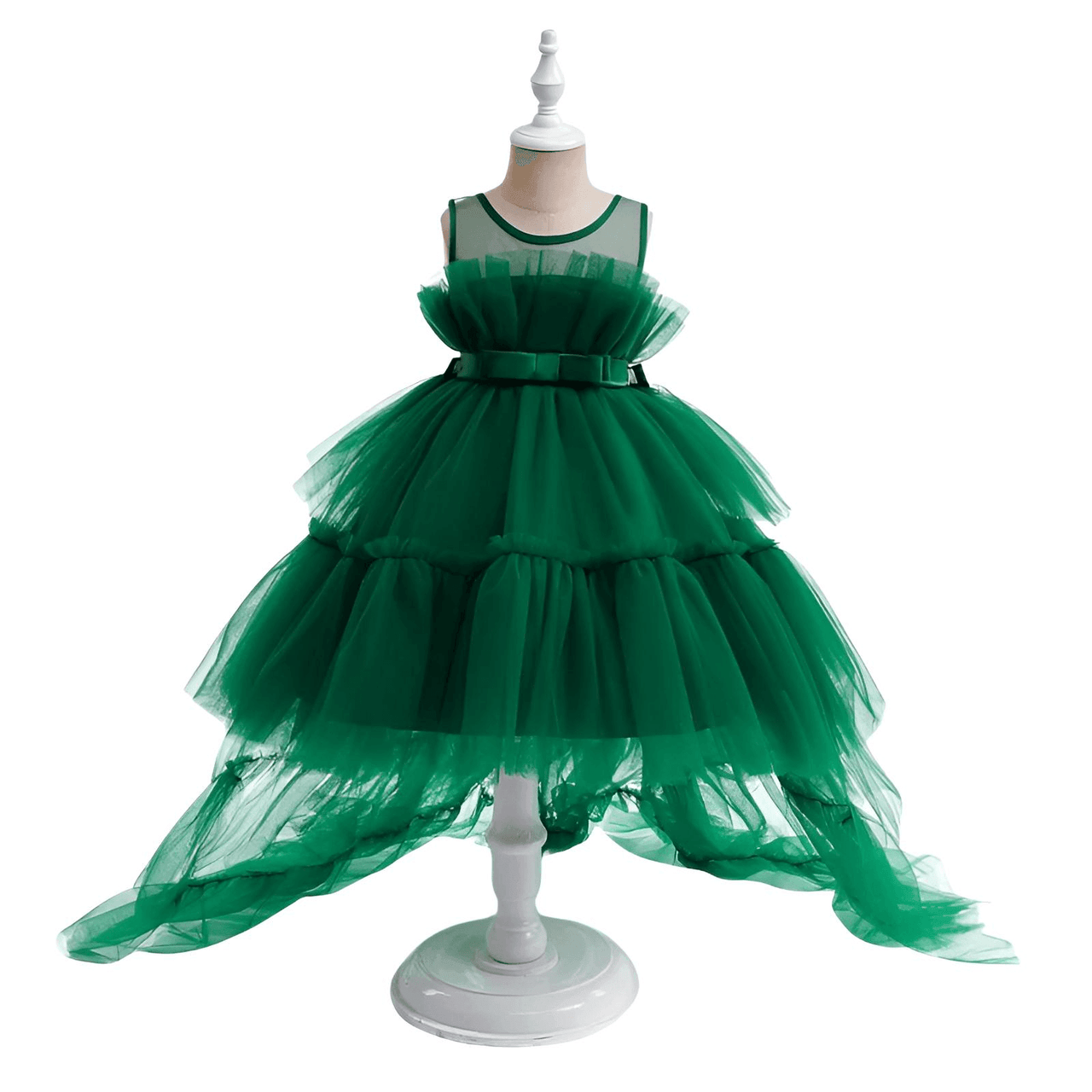 Puffy Tulle Girls Dress Trailing First Communion Party Dresses For Girl -, , Drestiny , 18M, 24M, 3T, 4T, 5T, 6T, 7T, 8T, Australia, Black, Canada, Dark Green, Dresses, Girls, Hot Pink, Light Blue, New Zealand, Peach, Pink, Purple, Red, Sleeveless, TD, United Kingdom, United States, White , Drestiny , www.shopdrestiny.com