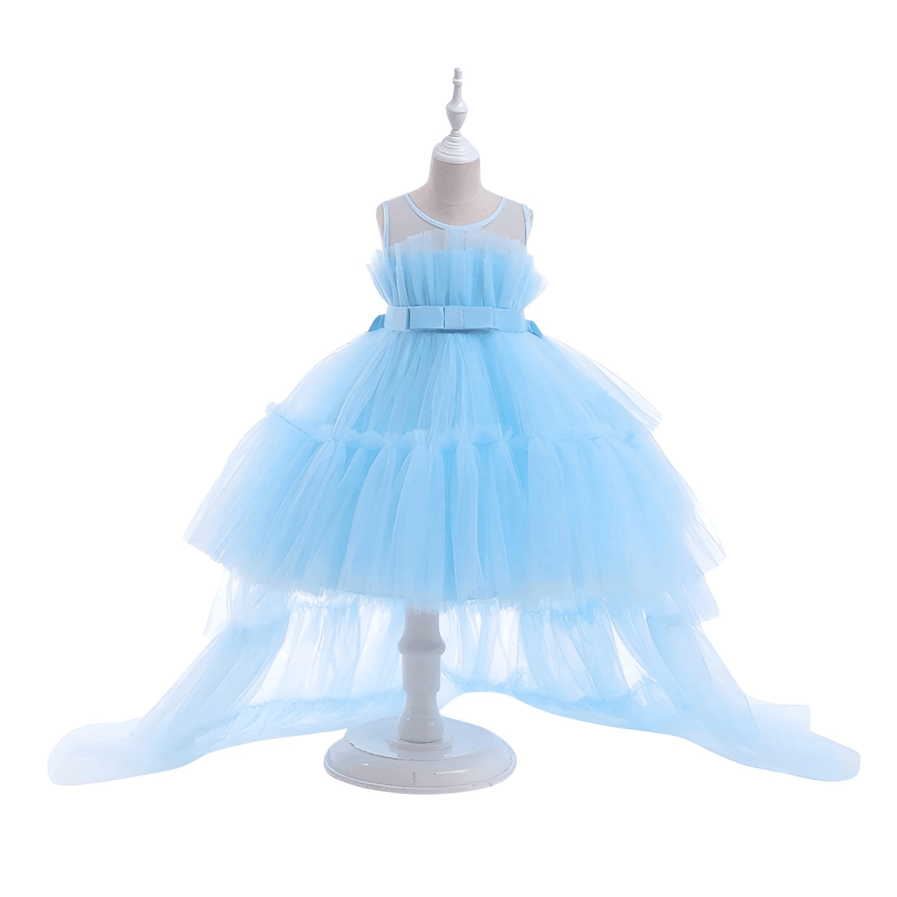 Puffy Tulle Girls Dress Trailing First Communion Party Dresses For Girl -, , Drestiny , 18M, 24M, 3T, 4T, 5T, 6T, 7T, 8T, Australia, Black, Canada, Dark Green, Dresses, Girls, Hot Pink, Light Blue, New Zealand, Peach, Pink, Purple, Red, Sleeveless, TD, United Kingdom, United States, White , Drestiny , www.shopdrestiny.com