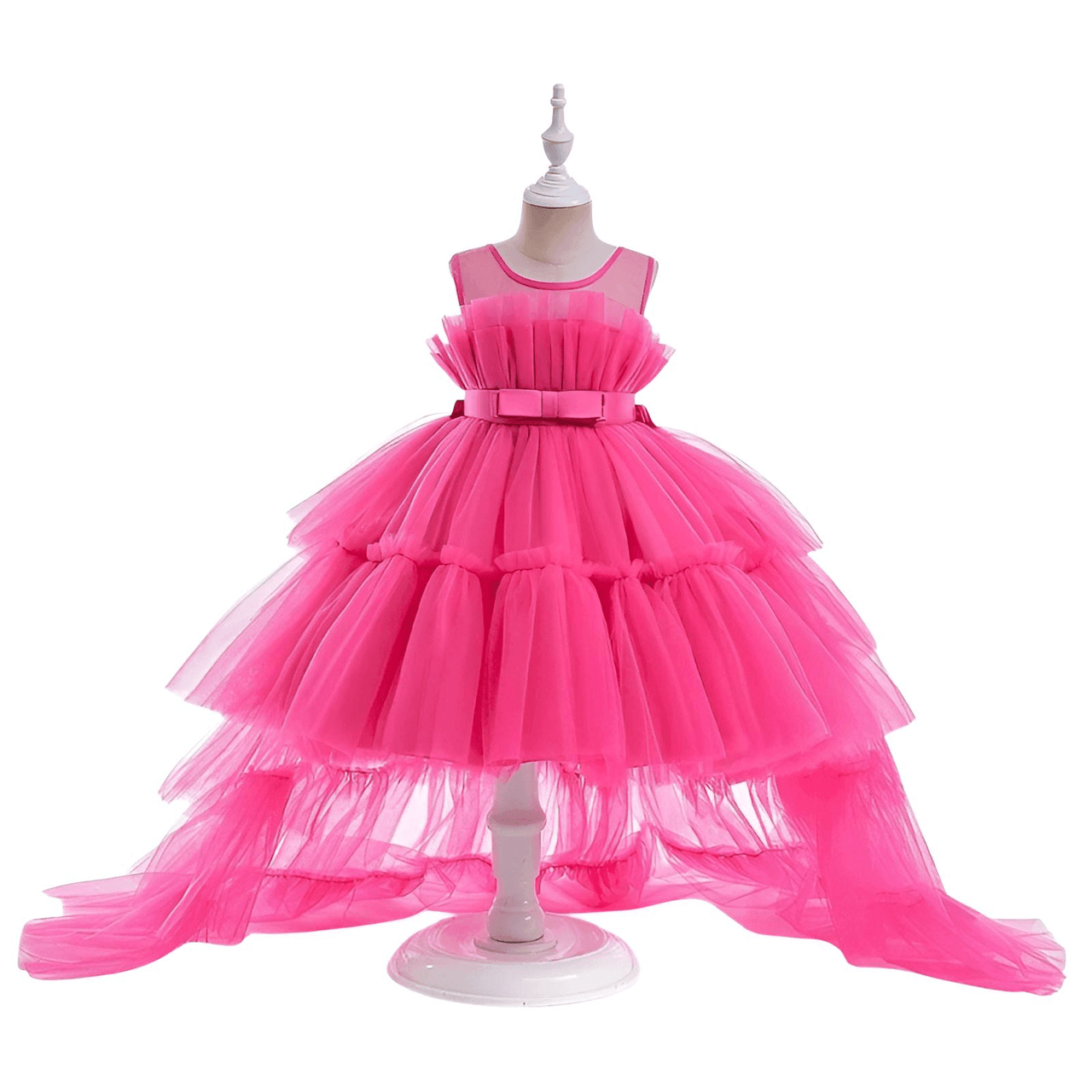 Puffy Tulle Girls Dress Trailing First Communion Party Dresses For Girl -, , Drestiny , 18M, 24M, 3T, 4T, 5T, 6T, 7T, 8T, Australia, Black, Canada, Dark Green, Dresses, Girls, Hot Pink, Light Blue, New Zealand, Peach, Pink, Purple, Red, Sleeveless, TD, United Kingdom, United States, White , Drestiny , www.shopdrestiny.com