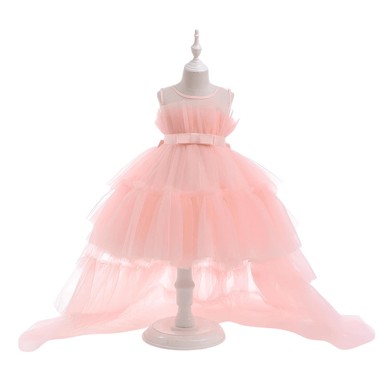 Puffy Tulle Girls Dress Trailing First Communion Party Dresses For Girl -, , Drestiny , 18M, 24M, 3T, 4T, 5T, 6T, 7T, 8T, Australia, Black, Canada, Dark Green, Dresses, Girls, Hot Pink, Light Blue, New Zealand, Peach, Pink, Purple, Red, Sleeveless, TD, United Kingdom, United States, White , Drestiny , www.shopdrestiny.com