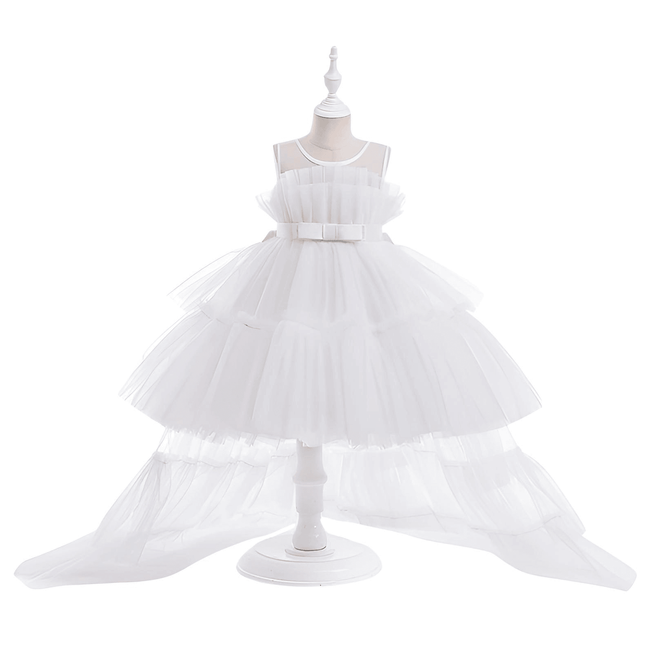 Puffy Tulle Girls Dress Trailing First Communion Party Dresses For Girl -, , Drestiny , 18M, 24M, 3T, 4T, 5T, 6T, 7T, 8T, Australia, Black, Canada, Dark Green, Dresses, Girls, Hot Pink, Light Blue, New Zealand, Peach, Pink, Purple, Red, Sleeveless, TD, United Kingdom, United States, White , Drestiny , www.shopdrestiny.com