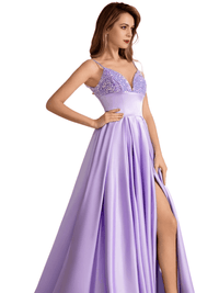 Thumbnail for Purple V Neck Long Prom Dress For Women - Get in Custom Colors Too! -, Dress , Drestiny , 10, 12, 14, 14W, 16, 2, 4, 6, 8, Australia, Canada, Maxi Dresses, New Zealand, Purple, Sleeveless, United Kingdom, United States , Drestiny , www.shopdrestiny.com