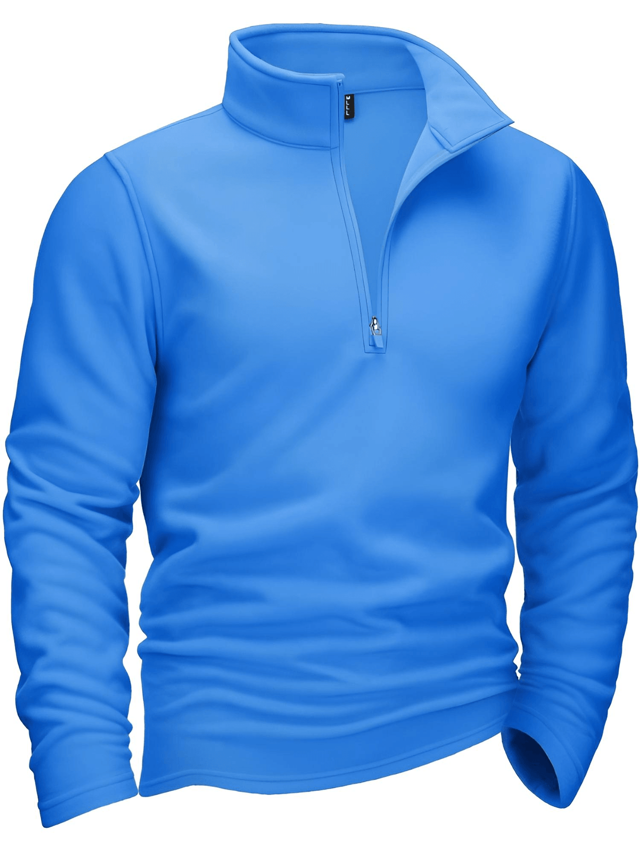 Quarter-Zip Pullover Tops Mens Fleece Sweatshirts