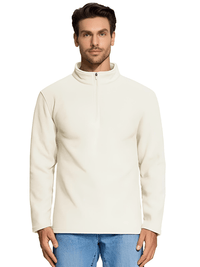 Thumbnail for Quarter-Zip Pullover Tops Mens Fleece Sweatshirts