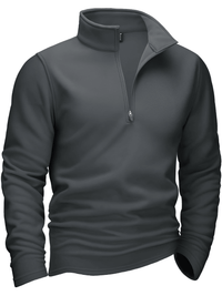 Thumbnail for Quarter-Zip Pullover Tops Mens Fleece Sweatshirts