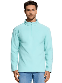 Thumbnail for Quarter-Zip Pullover Tops Mens Fleece Sweatshirts