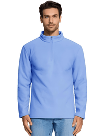 Thumbnail for Quarter-Zip Pullover Tops Mens Fleece Sweatshirts