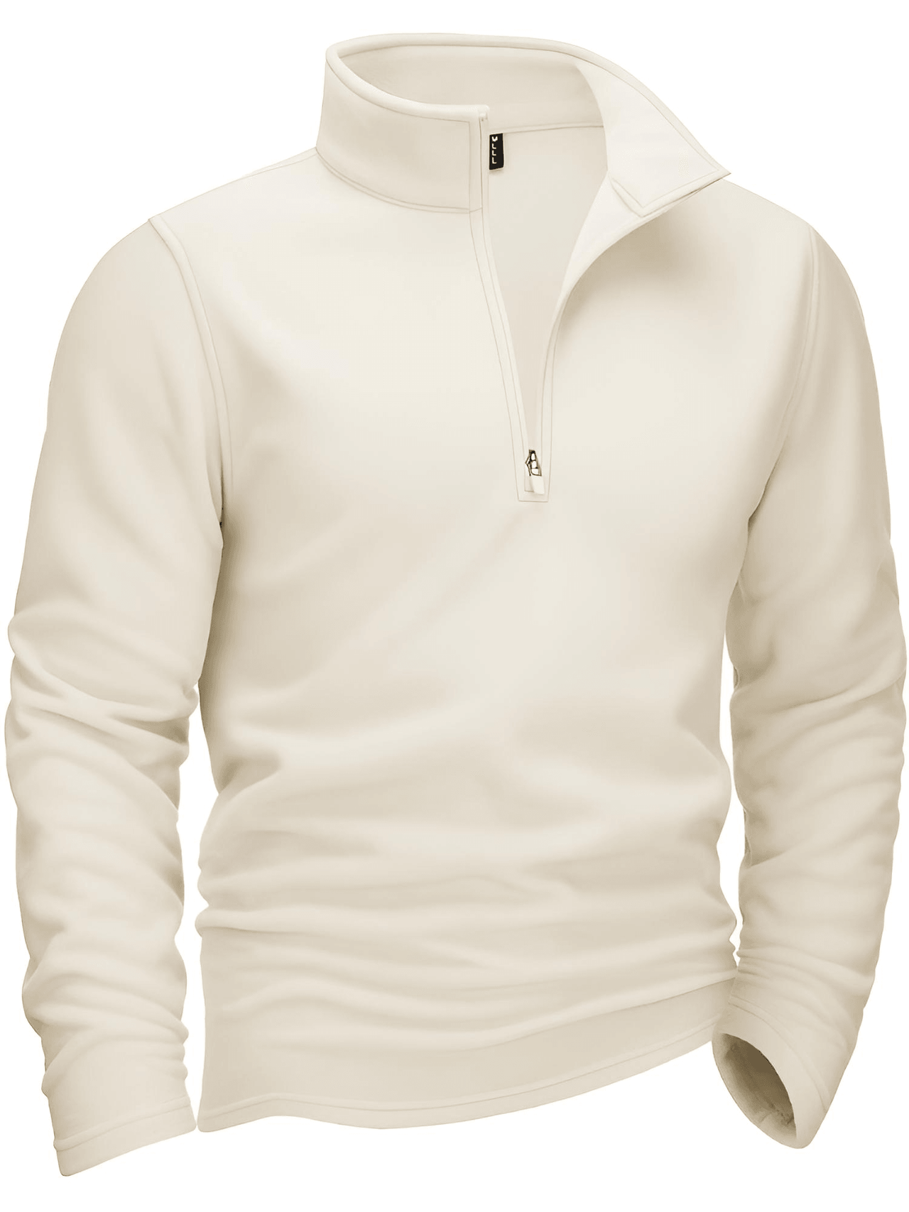 Quarter-Zip Pullover Tops Mens Fleece Sweatshirts