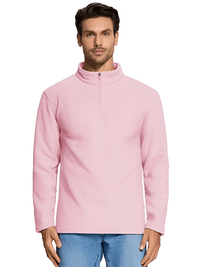 Thumbnail for Quarter-Zip Pullover Tops Mens Fleece Sweatshirts