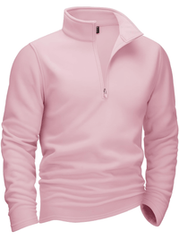 Thumbnail for Quarter-Zip Pullover Tops Mens Fleece Sweatshirts