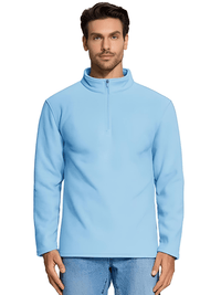 Thumbnail for Quarter-Zip Pullover Tops Mens Fleece Sweatshirts