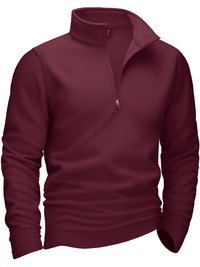 Thumbnail for Quarter-Zip Pullover Tops Mens Fleece Sweatshirts