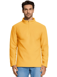 Thumbnail for Quarter-Zip Pullover Tops Mens Fleece Sweatshirts