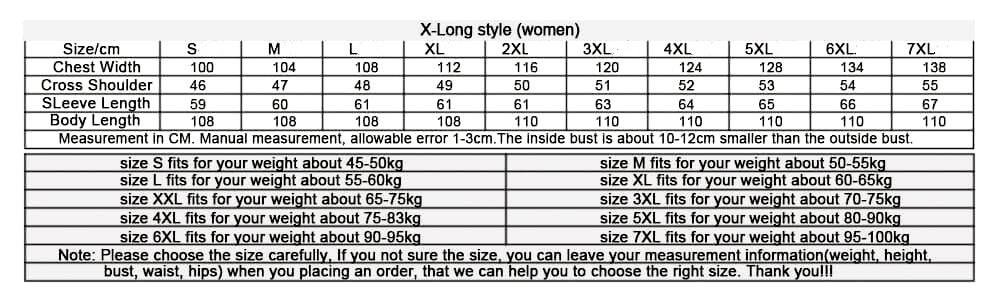 Real Fur Coat Size Guide