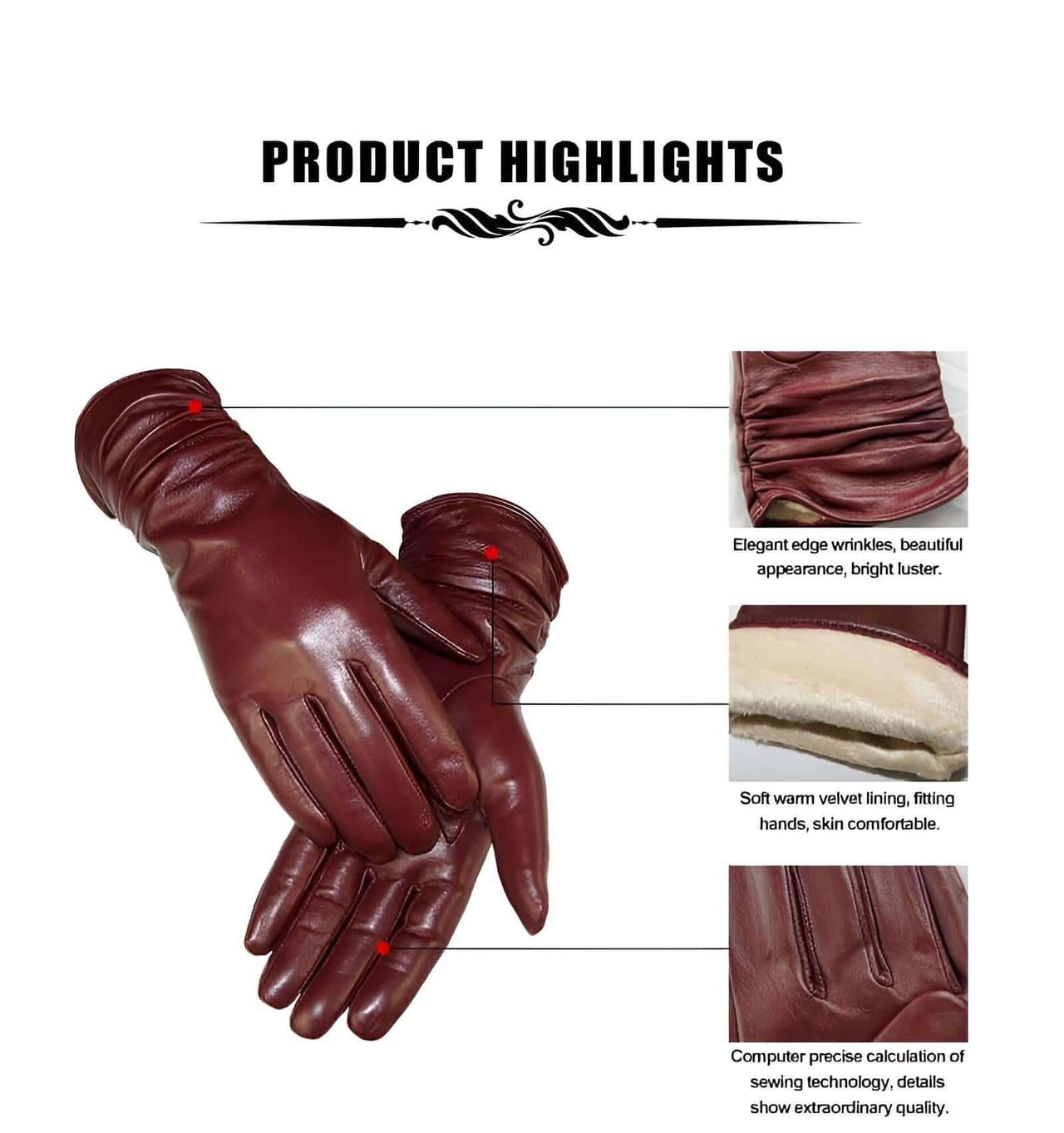 Real Leather Gloves For Women -, Leather Gloves , Drestiny , 6.5, 7, 7.5, 8, 8.5, Australia, Black, Blue, Brown, Canada, Dark Blue, Dark Red, Gloves, Light Grey, New Zealand, Purple, Red, United Kingdom, United States , Drestiny , www.shopdrestiny.com