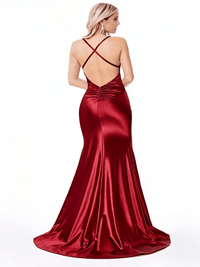 Thumbnail for Satin Backless Maxi Dress -, Dress , Drestiny , 10, 12, 14, 16, 2, 4, 6, 8, Australia, Black, Blue, Canada, Dark Red, Gold, Green, Maxi Dresses, New Zealand, Pink, Purple, Red, Silver, Sleeveless, United Kingdom, United States, Yellow , Drestiny , www.shopdrestiny.com