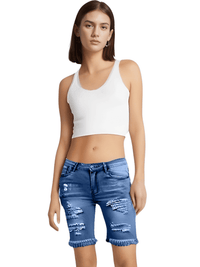 Thumbnail for Women's Ripped Jean Summer Shorts -, Shorts , Drestiny , Australia, Black, Brown, Canada, Dark Blue, L, Leopard, Light Blue, M, New Zealand, Red, S, Shorts, United Kingdom, United States, XL, XXL , Drestiny , www.shopdrestiny.com