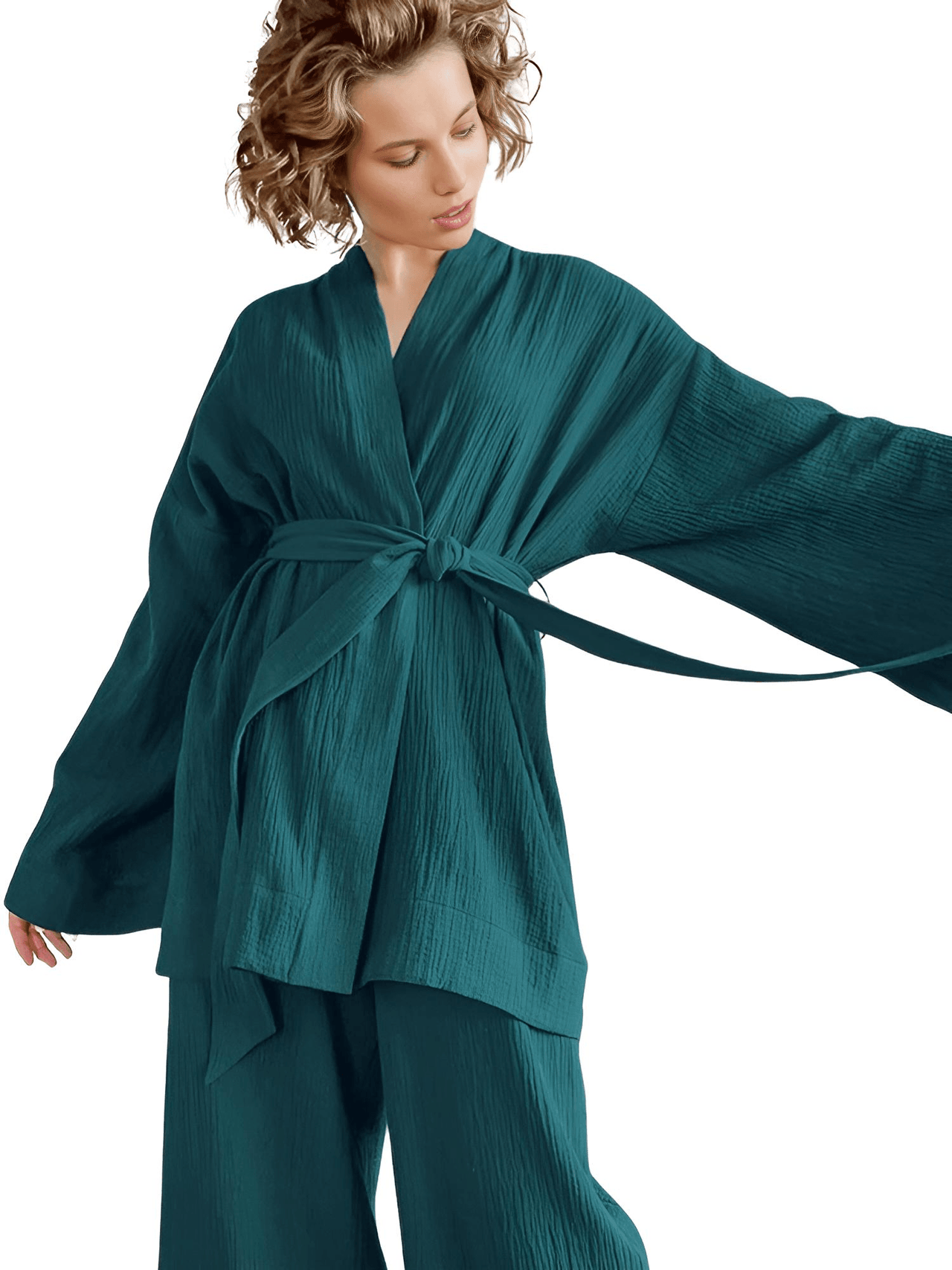 Robe Set For Women, Drestiny, S, M, L, XL, Casual Pants, Long Sleeves, Casual Shirts, Robes, Loungewear, United States, Canada, Australia, New Zealand, United Kingdom, Dark Blue, Dark Green, Black, Blue, Blue Grey, Light Grey, Green, Light Brown, Dark Teal, White, shopdrestiny.com