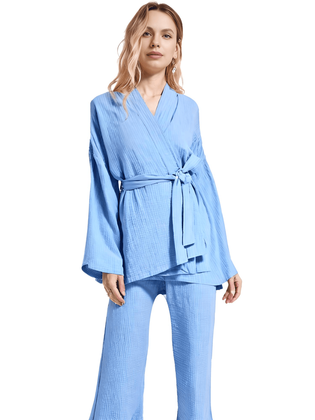 Robe Set For Women, Drestiny, S, M, L, XL, Casual Pants, Long Sleeves, Casual Shirts, Robes, Loungewear, United States, Canada, Australia, New Zealand, United Kingdom, Dark Blue, Dark Green, Black, Blue, Blue Grey, Light Grey, Green, Light Brown, Dark Teal, White, shopdrestiny.com