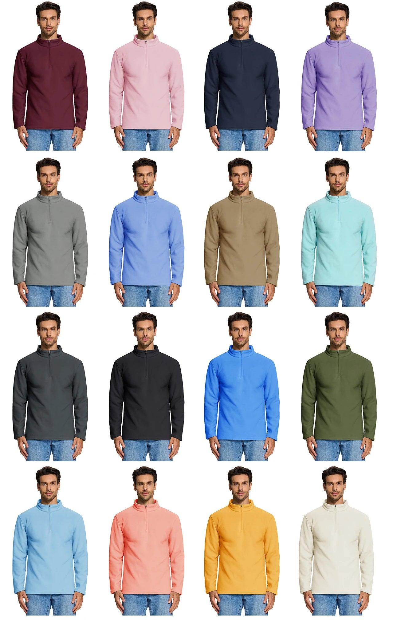 Quarter-Zip Pullover Tops Mens Fleece Sweatshirts -, Sweatshirts , Drestiny , Apricot, Army Green, Australia, Beige, Black, Blue, Brown, Canada, Dark Blue, Dark Grey, Green, Khaki, L, Light Blue, Light Grey, Light Purple, M, Navy, New Zealand, Pink, Pullovers, S, Sweaters, Sweatshirts, United Kingdom, United States, Wine Red, XL, XXL, XXXL, Yellow , Drestiny , www.shopdrestiny.com