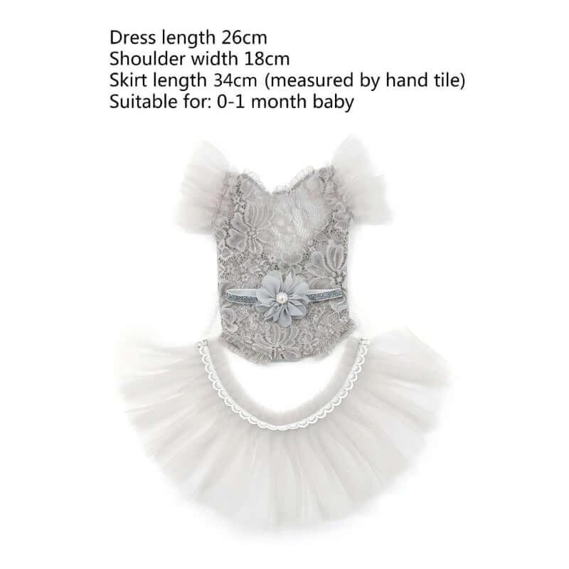 3Pcs Newborn Photography Baby Girl Lace Set -, Baby & Toddler Outfits , Drestiny , Australia, Canada, Dresses, Girls, Grey, Long Sleeves, New Zealand, Pink, Sets, Short Sleeves, United Kingdom, United States , Drestiny , www.shopdrestiny.com