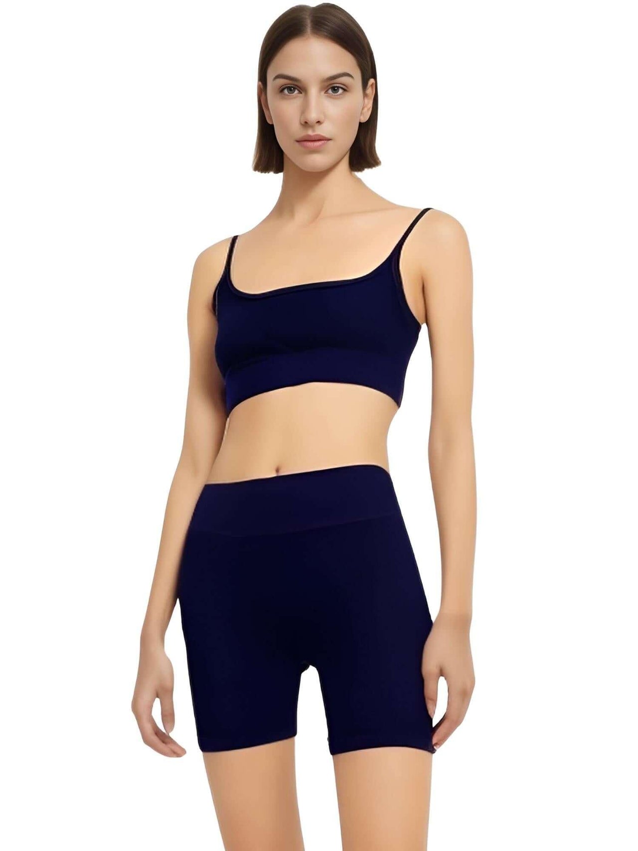 Seamless Yoga Set Female Women's Crop Top Bra & Shorts 2PCS -, Short Sets , Drestiny , Australia, Black, Blue, Canada, Crop Tops, Dark Blue, Gender_Women, Grey, L, M, Navy, New Zealand, S, Sets, Short Sets, Shorts, Sleeveless, United Kingdom, United States, White , Drestiny , www.shopdrestiny.com