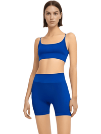 Thumbnail for Seamless Yoga Set Female Women's Crop Top Bra & Shorts 2PCS -, Short Sets , Drestiny , Australia, Black, Blue, Canada, Crop Tops, Dark Blue, Gender_Women, Grey, L, M, Navy, New Zealand, S, Sets, Short Sets, Shorts, Sleeveless, United Kingdom, United States, White , Drestiny , www.shopdrestiny.com