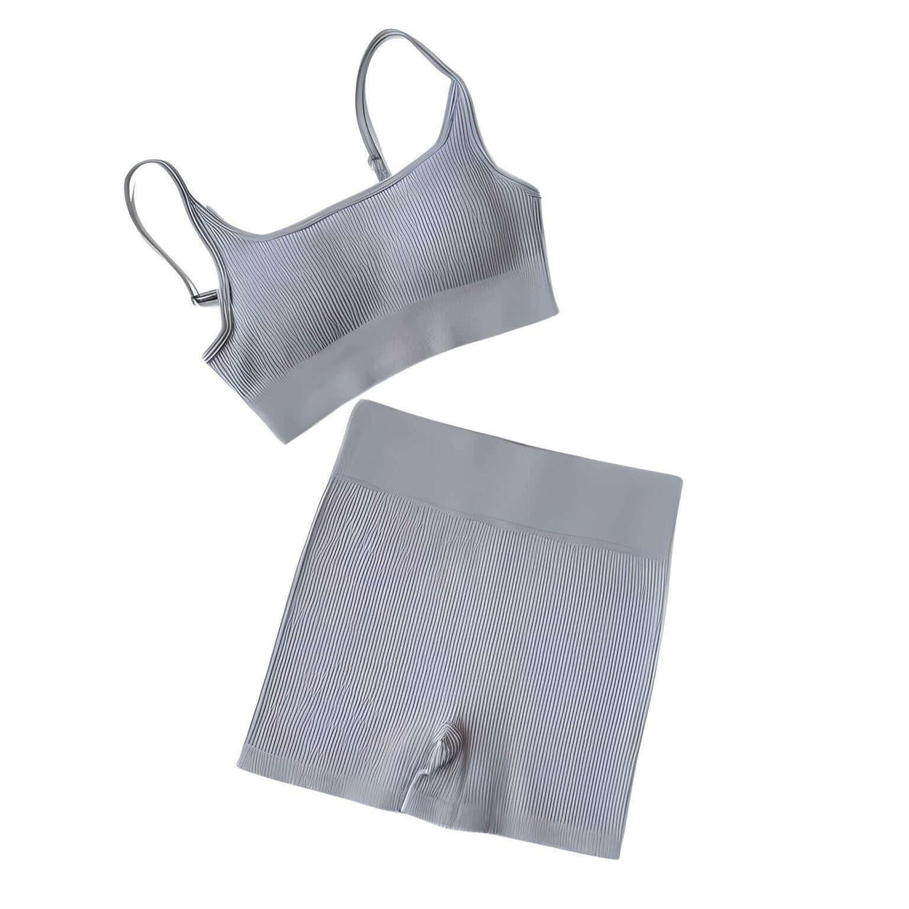 Seamless Yoga Set Female Women's Crop Top Bra & Shorts 2PCS -, Short Sets , Drestiny , Australia, Black, Blue, Canada, Crop Tops, Dark Blue, Gender_Women, Grey, L, M, Navy, New Zealand, S, Sets, Short Sets, Shorts, Sleeveless, United Kingdom, United States, White , Drestiny , www.shopdrestiny.com