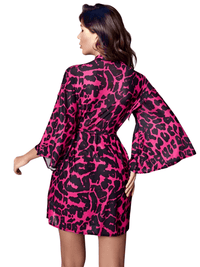 Thumbnail for Sexy Belted Leopard Print Bathrobe For Women - Now In Floral Too! -, Robes , Drestiny , Australia, Brown, Canada, Fuchsia, Gender_Women, Green, L, Long Sleeves, M, New Zealand, Pink, Red, Robes, S, Short Sleeves, United Kingdom, United States, XL , Drestiny , www.shopdrestiny.com