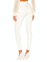 Thumbnail for Shiny High Waist White Leather Bodycon Pants - Now in 7 Colors! -, Pants , Drestiny , 4XL, Australia, Black, Blue, Canada, Casual Pants, Dark Purple, Deep Pink, Dress Pants, L, M, New Zealand, Nude, Purple, Red, S, United Kingdom, United States, White, XL, XS, XXL, XXXL , Drestiny , www.shopdrestiny.com