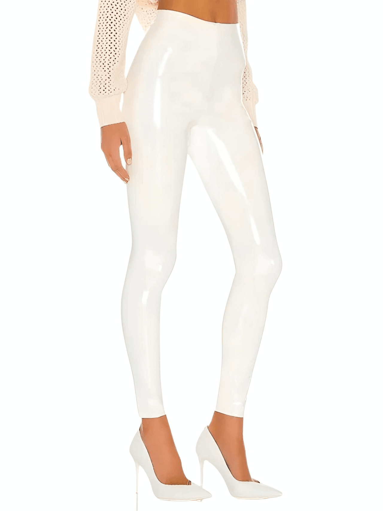 Shiny High Waist White Leather Bodycon Pants - Now in 7 Colors! -, Pants , Drestiny , 4XL, Australia, Black, Blue, Canada, Casual Pants, Dark Purple, Deep Pink, Dress Pants, L, M, New Zealand, Nude, Purple, Red, S, United Kingdom, United States, White, XL, XS, XXL, XXXL , Drestiny , www.shopdrestiny.com