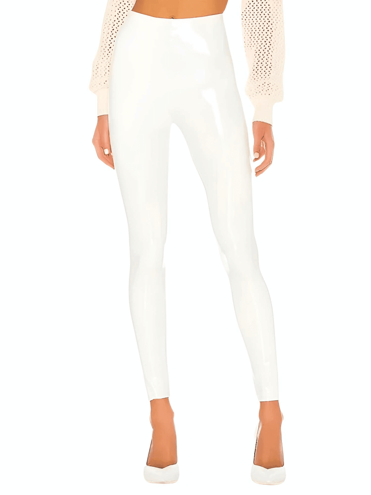 Shiny High Waist White Leather Bodycon Pants - Now in 7 Colors! -, Pants , Drestiny , 4XL, Australia, Black, Blue, Canada, Casual Pants, Dark Purple, Deep Pink, Dress Pants, L, M, New Zealand, Nude, Purple, Red, S, United Kingdom, United States, White, XL, XS, XXL, XXXL , Drestiny , www.shopdrestiny.com