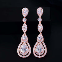 Thumbnail for Shiny White CZ Long Water Drop Dangle Earrings -, Earrings , Drestiny , Australia, Canada, Earrings, Gender_Women, Gold, New Zealand, Pink, Rose Gold, Silver, United Kingdom, United States , Drestiny , www.shopdrestiny.com