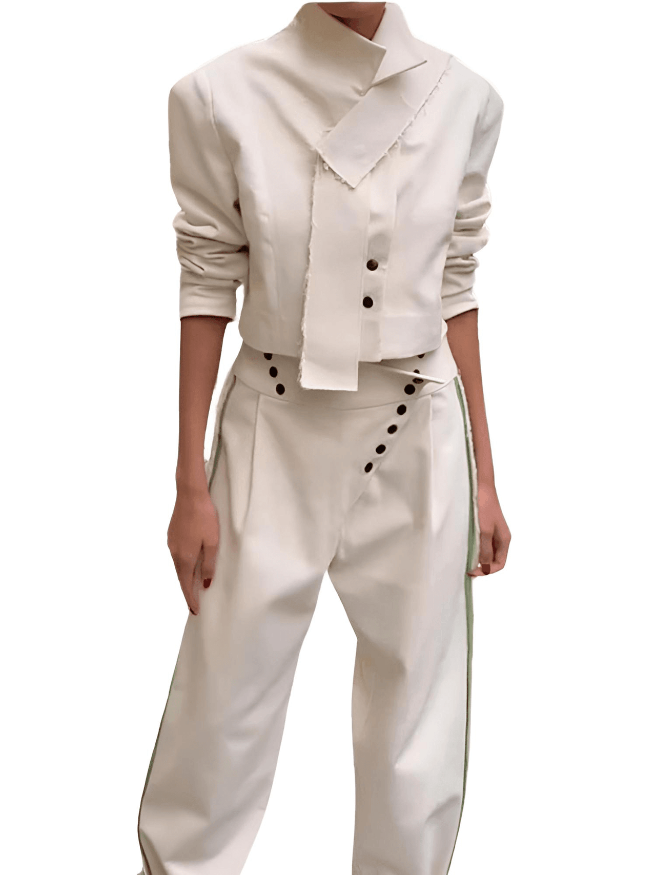 Women's Long Sleeve Button Jacket & Pants Sets - High-End Streetwear! -, Outfit Sets , Drestiny , Australia, Black, Blazers, Canada, Crop Tops, Dress Pants, Dress Shirts, FR, Jackets, Khaki, L, Long Sleeves, M, New Zealand, Off White, Pant Sets, S, Sets, United Kingdom, United States, XL , Drestiny , www.shopdrestiny.com