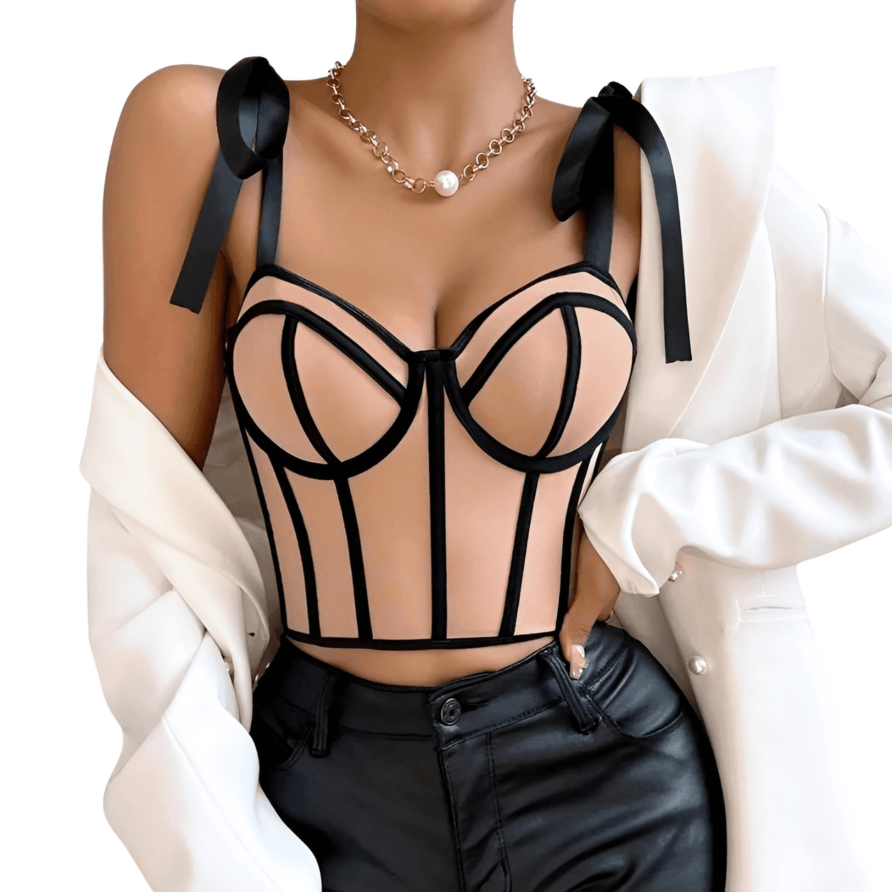 Women's Trendy Lace Up Straps Crop Top -, Crop Top , Drestiny , Apricot, Australia, Black, Canada, Casual Shirts, Crop Tops, Dress Shirts, Gender_Women, L, M, New Zealand, Pink, S, Sleeveless, United Kingdom, United States , Drestiny , www.shopdrestiny.com