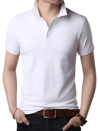 Thumbnail for Short Sleeve 100% Cotton Polo Shirts For Men -, Polo Shirts , Drestiny , Australia, Black, Canada, Casual Shirts, Dark Green, Dark Red, Dress Shirts, FR, Grey, L, M, Navy, New Zealand, Polo Shirts, Short Sleeves, United Kingdom, United States, White, XL, XXL, XXXL, Yellow , Drestiny , www.shopdrestiny.com