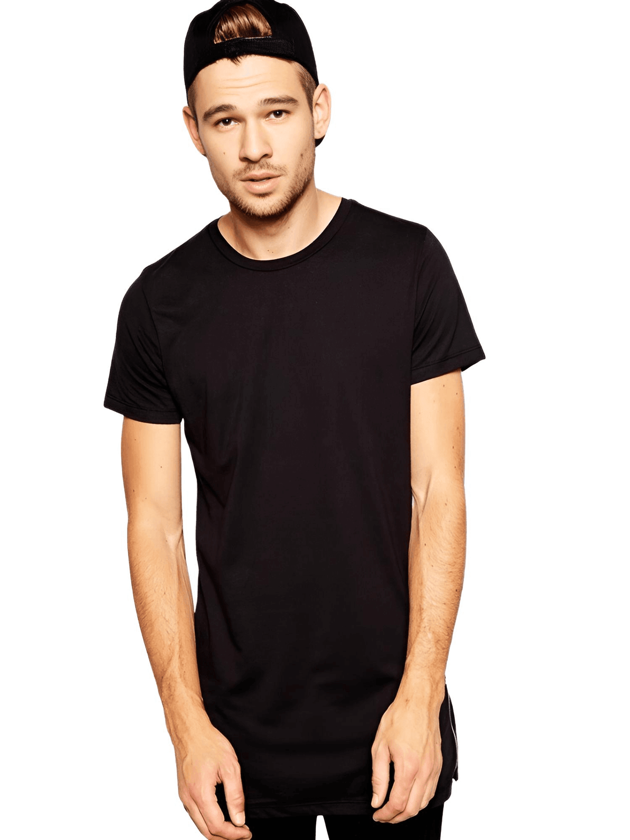 Side-Zip Hip Hop Extra Longline T-Shirt For Men -, T-Shirt , Drestiny , Australia, Black, Casual Shirts, Gender_Men, L, M, New Zealand, S, Short Sleeves, T-Shirts, United Kingdom, United States, White, XL, XXL , Drestiny , www.shopdrestiny.com