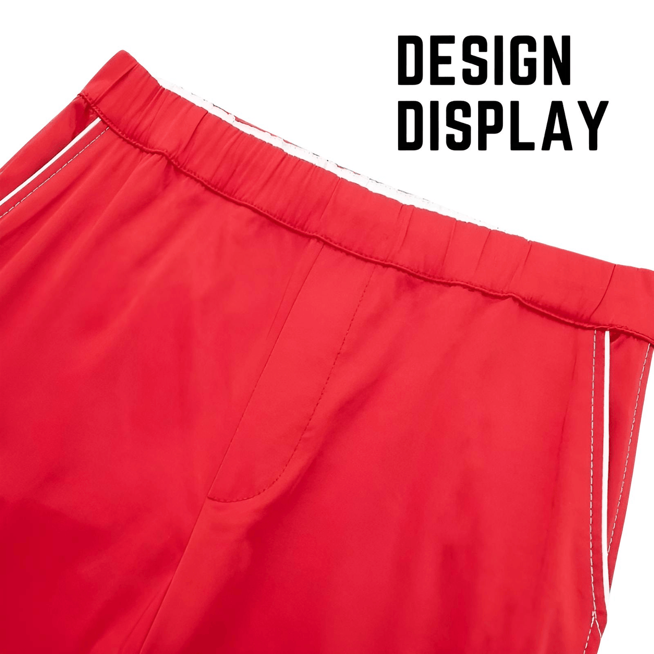 Side Zipper Straight Pant Loose Red Wide Leg Pants + Jacket Fashion Streetwear