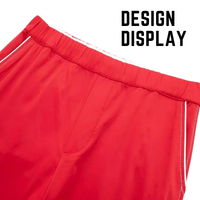 Thumbnail for Side Zipper Straight Pant Loose Red Wide Leg Pants + Jacket Fashion Streetwear