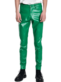 Thumbnail for Slim Fit Men's Faux Leather Pants