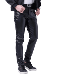 Thumbnail for Slim Fit Men's Leather Pants -, Leather Pants , Drestiny , 28, 29, 30, 31, 32, 33, 34, 35, 36, 38, 40, Australia, Black, Blue, Casual Pants, Dress Pants, FR, Gold, Green, Leather Pants, New Zealand, Orange, Red, United Kingdom, United States, White , Drestiny , www.shopdrestiny.com